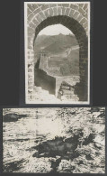 Delcampe - China Old Real Photo Card Hills & Chinese Great Wall Through An Arch Arched Gate - China