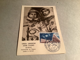 Delcampe - Cpm Cosmonautes De L’espace Virgil Grissom.john Young Usa 1965 - Espace