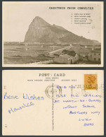 Delcampe - Gibraltar Greetings From Old Postcard British Frontier Gates Spanish Customs Etc - Gibraltar