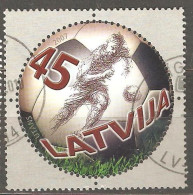 Delcampe - Latvia: Single Used Stamp. 100 Years Of Football In Latvia. 2007. Mi#709 - Gebraucht