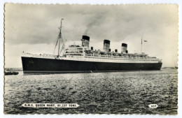 Delcampe - R.M.S. RMS QUEEN MARY, CUNARD / ST AUSTELL, TRELOWTH (BILKEY) - Dampfer