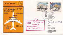 Delcampe - Germany - Lufthansa - LH 368 - Europa Jet - Berlin - Lissabon - Frankfurt/Main - FDC - 1950-1970