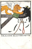 Delcampe - Co352 Cartolina Militare Satirica  Colazione Alla Forchetta Vedi Retro - Sonstige & Ohne Zuordnung