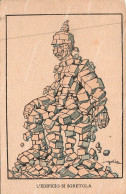 Delcampe - Co361 Cartolina Militare Satirica L'edificio Si Sgretola Ill.golia Vedi Retro - Sonstige & Ohne Zuordnung
