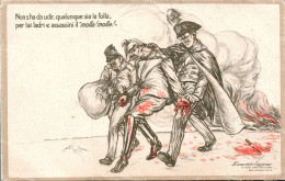 Delcampe - Co361 Cartolina Militare Satirica Ladri E Assassini Molla! Molla! Vedi Retro - Sonstige & Ohne Zuordnung