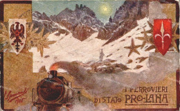 Delcampe - Co362 Cartolina Militare Guerra Mondiale I Ferrovieri Di Stato Prolanavedi Retro - Sonstige & Ohne Zuordnung