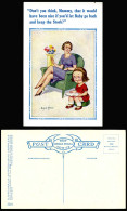 Delcampe - Donald McGill Old Postcard Would Be Nice Let Baby Go Back & Keep The Stork 2224 - Cómics