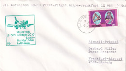 Delcampe - Germany - Lufthansa Erstflug - LH 563 - DC 10 - Lagos - Frankfurt/Main - FDC - 1971-1980