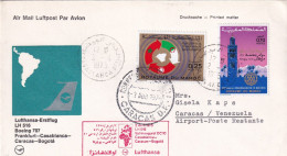 Delcampe - Germany - Lufthansa Erstflug - LH 516 - Boeing 707 - Frankfurt/Main - Casablanca - Caracas - Bogota - FDC - 1971-1980