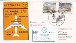 Delcampe - Germany - Lufthansa Erstflug - LH 280 - Europa Jet - Berlin - Amsterdam - Frankfurt/Main - FDC - 1950-1970
