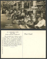 Delcampe - Assembly Line Of Ford Motor Company Rouge Plant Car Cars Old Real Photo Postcard - Autos