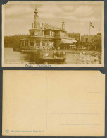 Delcampe - Denmark Copenhagen Old Real Photo Postcard Sopavillonen Flag Swans Birds Lake 33 - Danemark
