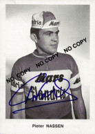 Delcampe - CARTE CYCLISME PIETER NASSEN SIGNEE TEAM MARS FLANDRIA 1971 ( FORMAT 9,5 X 13,5  ) - Radsport