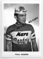 Delcampe - CARTE CYCLISME PIETER NASSEN TEAM MARS FLANDRIA 1971 ( FORMAT 9,5 X 13,5  ) - Radsport