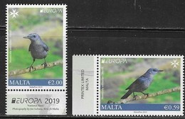Delcampe - MALTA , 2019, MNH, EUROPA, BIRDS,2v - 2019