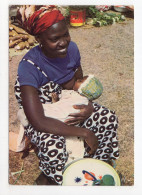 Delcampe - 1973. SENEGAL,DAKAR,YOUNG MOTHER AT THE MARKET,AIRMAIL POSTCARD,USED TO YUGOSLAVIA - Sénégal