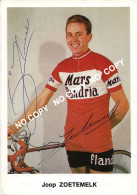Delcampe - CARTE CYCLISME JOOP ZOETEMELCK SIGNEE TEAM MARS FLANDRIA 1971 ( FORMAT 9,5 X 13,5,) - Radsport