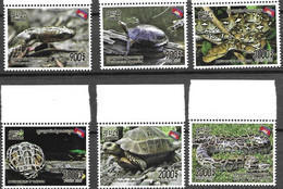 Delcampe - CAMBODIA, 2020, MNH, REPTILES, TURTLES, SNAKES,  6v - Schildpadden