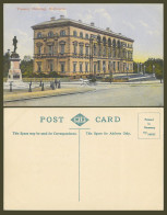 Delcampe - Australia Old Colour Postcard Melbourne Treasury Buildings Street Scene Monument - Autres & Non Classés