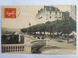Delcampe - PAU Le Boulevard Des Pyrenees Vu Du Prolongement De La Place Royale 1910 Carte Postale - Pau
