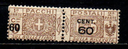 Delcampe - ITALIA REGNO - 1923 - STEMMA E CIFRA - 60 CENT. SU 5 C. - MH - Paquetes Postales