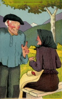 Delcampe - Artiste CPA Capella, Les Pyrénées, Souvenirs D'autrefois, Altes Ehepaar - Kostums