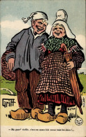 Delcampe - Artiste CPA Griff, Humor, Bauern, Paar, Gespräch - Sonstige & Ohne Zuordnung