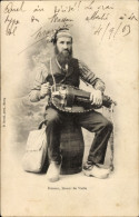 Delcampe - CPA Französische Tracht, Mann Mit Musikinstrument - Kostums