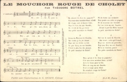 Delcampe - Chanson CPA Le Mouchoir Rouge De Cholet, Théodore Botrel - Kostums