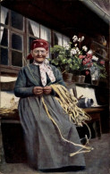 Delcampe - CPA Strohflechterin In Schwarzwälder Tracht - Kostums