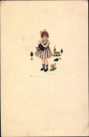 Delcampe - Artiste CPA Colombo, E., Mädchen Mit Spielzeug - Sonstige & Ohne Zuordnung