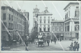 Delcampe - Am708 Cartolina   Fotografica Genova Citta' Piazza Umberto I Bella!! - Genova (Genua)