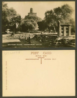 Delcampe - Ceylon Old Real Photo Postcard Abhayagiri Dagoba Anuradhapura Ruins, Cattle Cart - Sri Lanka (Ceylon)