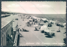 Delcampe - Teramo Giulianova Lido Spiaggia Foto FG Cartolina JK1574 - Teramo