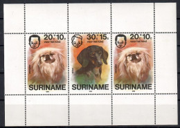 Delcampe - Suriname 1976 Mi Block 17 MNH (ZS3 SRNbl17) - Hunde
