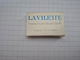 Delcampe - Boite D'allumette - Olpha Match - La Vilette Yvonne Et Carl Schuurs-savert - Rotterdam - Gastronomie - Boites D'allumettes