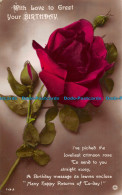 Delcampe - R138558 With Love To Greet Your Birthday. Ive Picked The Loveliest Crimson Rose. - Monde