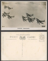 Delcampe - Gloster Gauntlets, British Single-Seat Biplane Fighters Old Real Photo Postcard - Altri & Non Classificati
