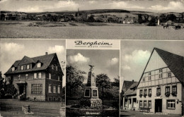 Delcampe - CPA Bergheim Steinheim Im Weserbergland, Schule, Ehrenmal, Gasthof Mönikes - Sonstige & Ohne Zuordnung