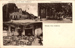 Delcampe - CPA Esbeck Am Elm Schöningen Kreis Helmstedt, Gastwirtschaft Erich Nuthmann, Gartenrestaurant, Saal - Sonstige & Ohne Zuordnung