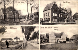 Delcampe - CPA Uetze In Niedersachsen, Uetze I. Hann., Villa Amme, Neue Schule, Oberförsterei, Rittergut - Sonstige & Ohne Zuordnung