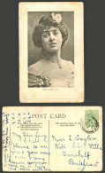Delcampe - English Opera Singer & Actress MISS ISABEL JAY Necklace Flower 1907 Old Postcard - Actores