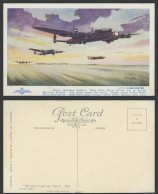 Delcampe - AVRO Lancaster Heavy Mid-wing Bomber Warplane, AFD Bannister Artist Old Postcard - Altri & Non Classificati