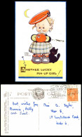 Delcampe - MABEL LUCIE ATTWELL 1949 Old Postcard Another Lucky Pin-Up Girl & Black Cat 1316 - Non Classés
