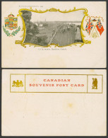 Delcampe - Canada Old Postcard G.T.R. Railway Station Hamilton Locomotive Trains Arms Flags - Ohne Zuordnung