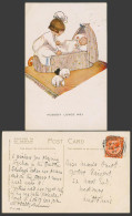 Delcampe - MABEL LUCIE ATTWELL 1927 Old Postcard Nobody Loves Me! Dog Puppy, Baby Crib 4933 - Non Classés