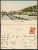 Delcampe - South Africa KE7 1d 1905 Old Tinted Postcard Johannesburg, Park Station & Trains - Non Classés