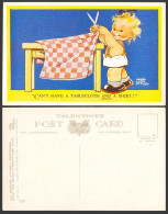 Delcampe - MABEL LUCIE ATTWELL Old Postcard Can't Have A Tablecloth And Shirt! Scissors 755 - Non Classés