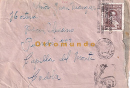 Delcampe - ARGENTINA COVER AND CARD CASA URUGUAYA ROSARIO SANTA FE 1950 A CAPILLA DEL MONTE CORDOBA - Oblitérés