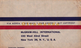 Delcampe - OLD ENVELOPE McGRAW HILL INTERNATIONAL NEW YORK U.S. - Publicités
